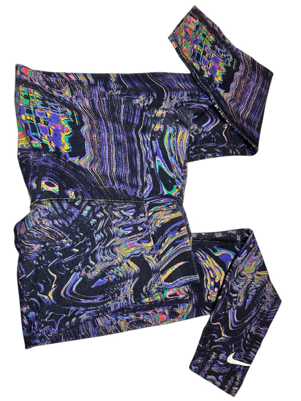 New Nike Sportswear High-Waisted Dance Leggings XS Multicolor Watercolor Small